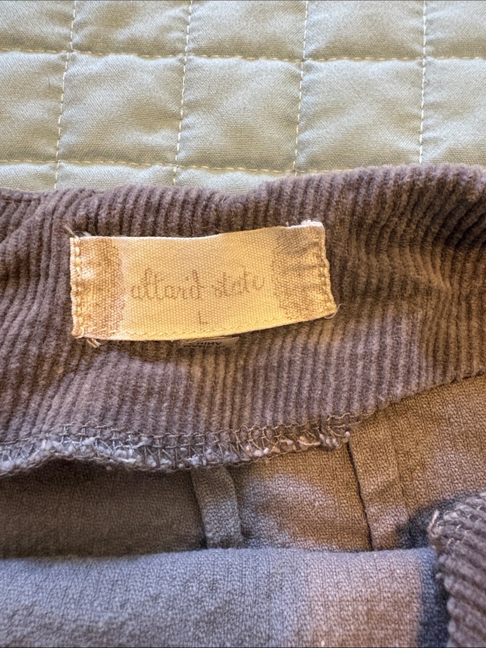 Altar'd State Mauve Corduroy Button-Front Mini Skirt - Picture 2 of 5